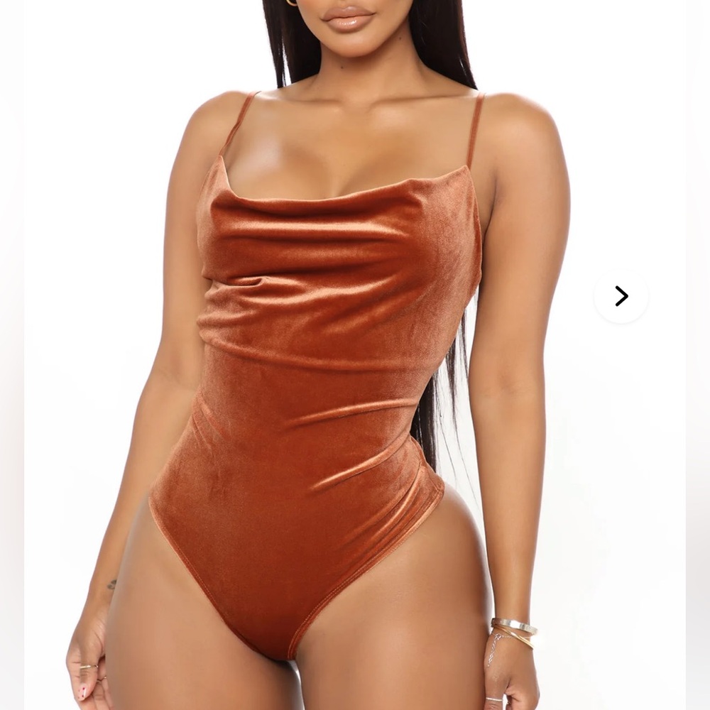 Rust Velvet Cami Top - Picture 2 of 3